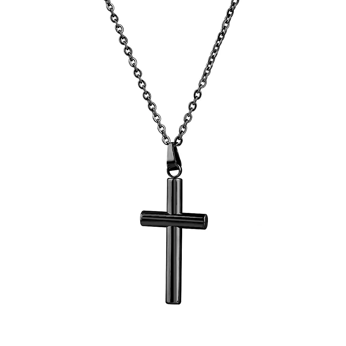 2023 Cross Pendant Necklace Women Men Stainless Steel Link Chain Charm Necklace Cool Boys Girls Punk Hip Hop Jewelry Gift