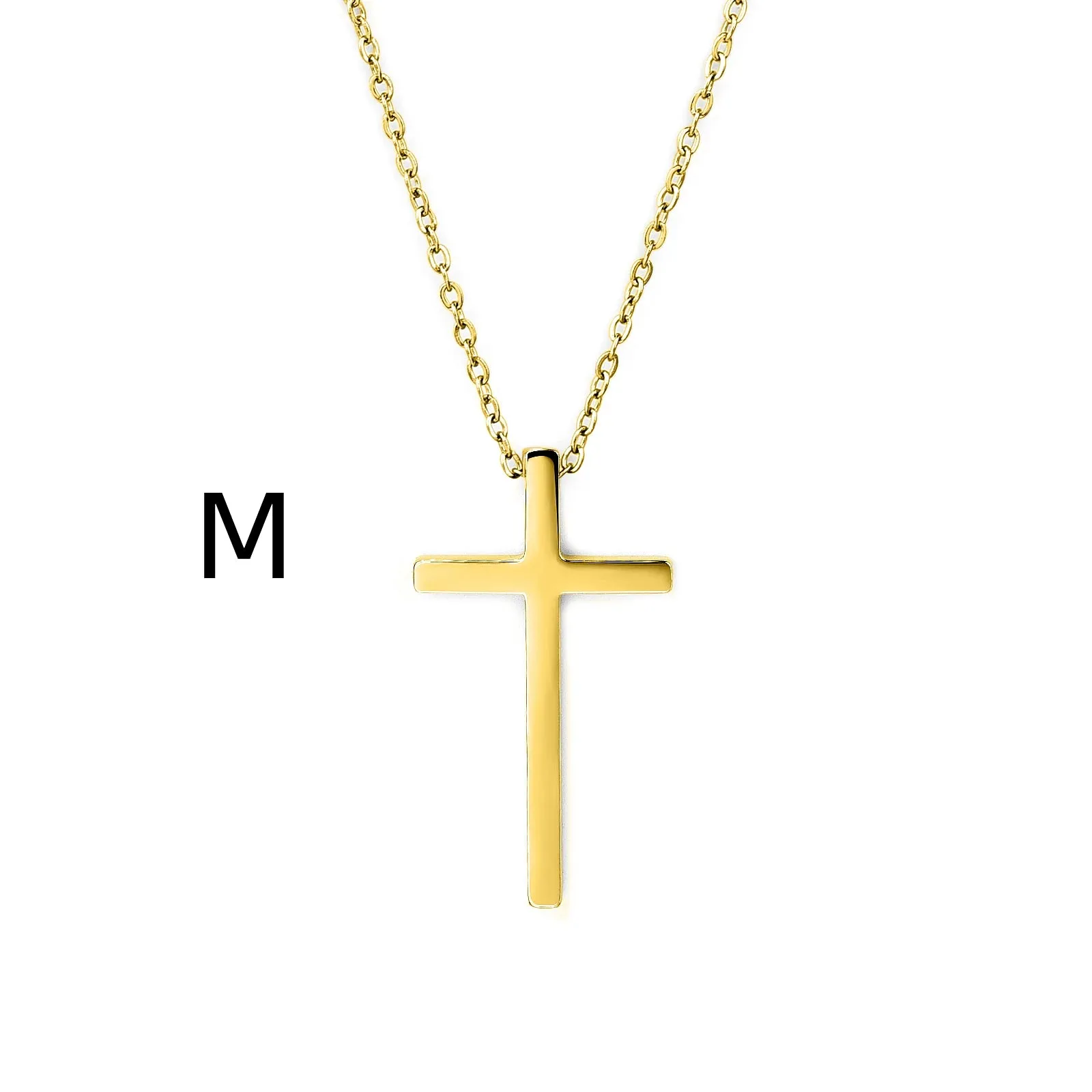 2023 Cross Pendant Necklace Women Men Stainless Steel Link Chain Charm Necklace Cool Boys Girls Punk Hip Hop Jewelry Gift