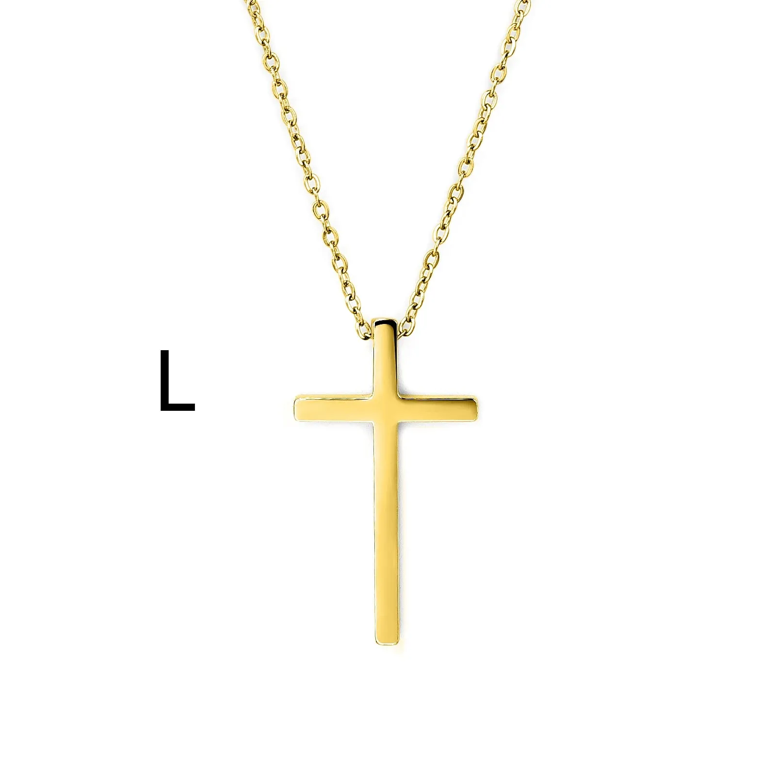 2023 Cross Pendant Necklace Women Men Stainless Steel Link Chain Charm Necklace Cool Boys Girls Punk Hip Hop Jewelry Gift