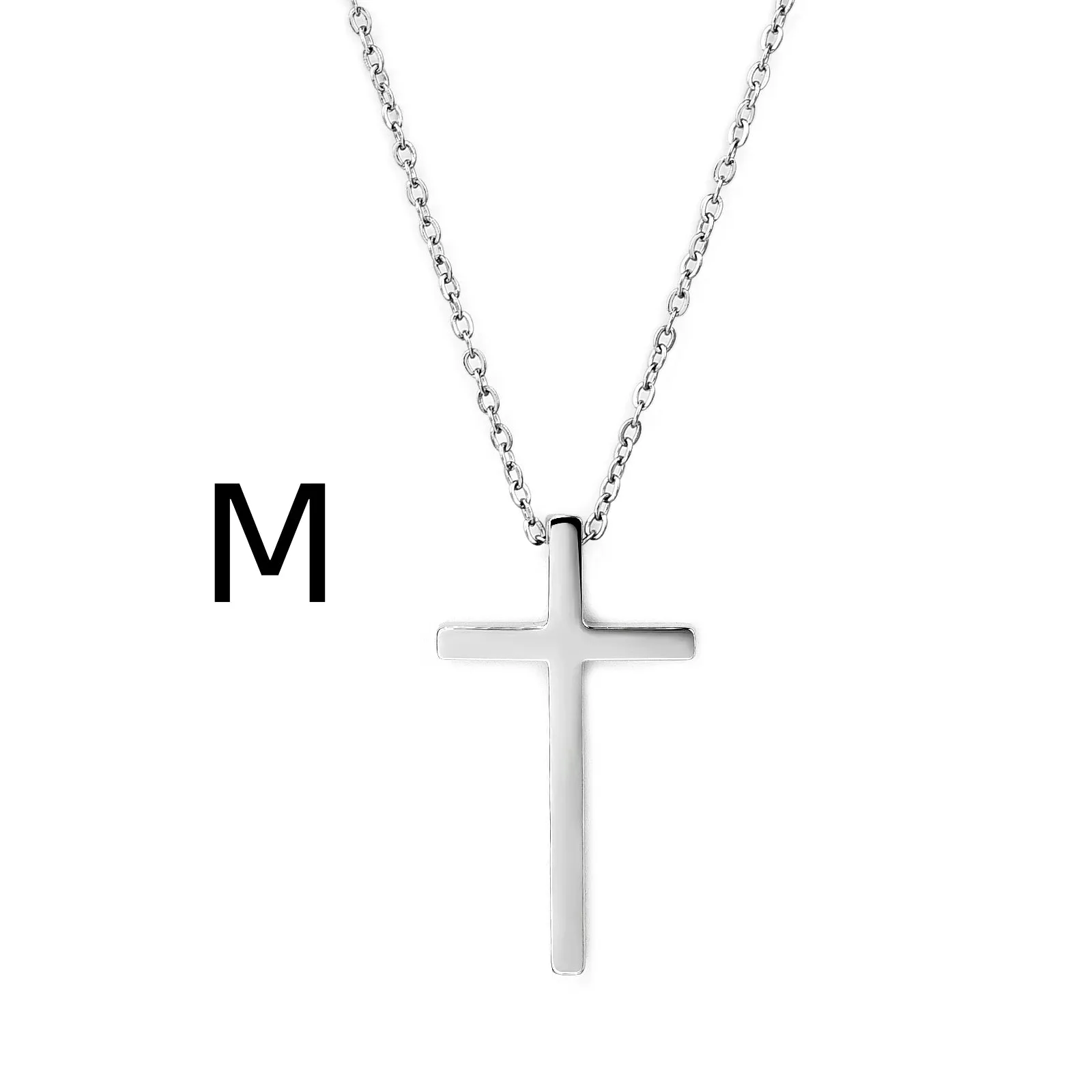 2023 Cross Pendant Necklace Women Men Stainless Steel Link Chain Charm Necklace Cool Boys Girls Punk Hip Hop Jewelry Gift