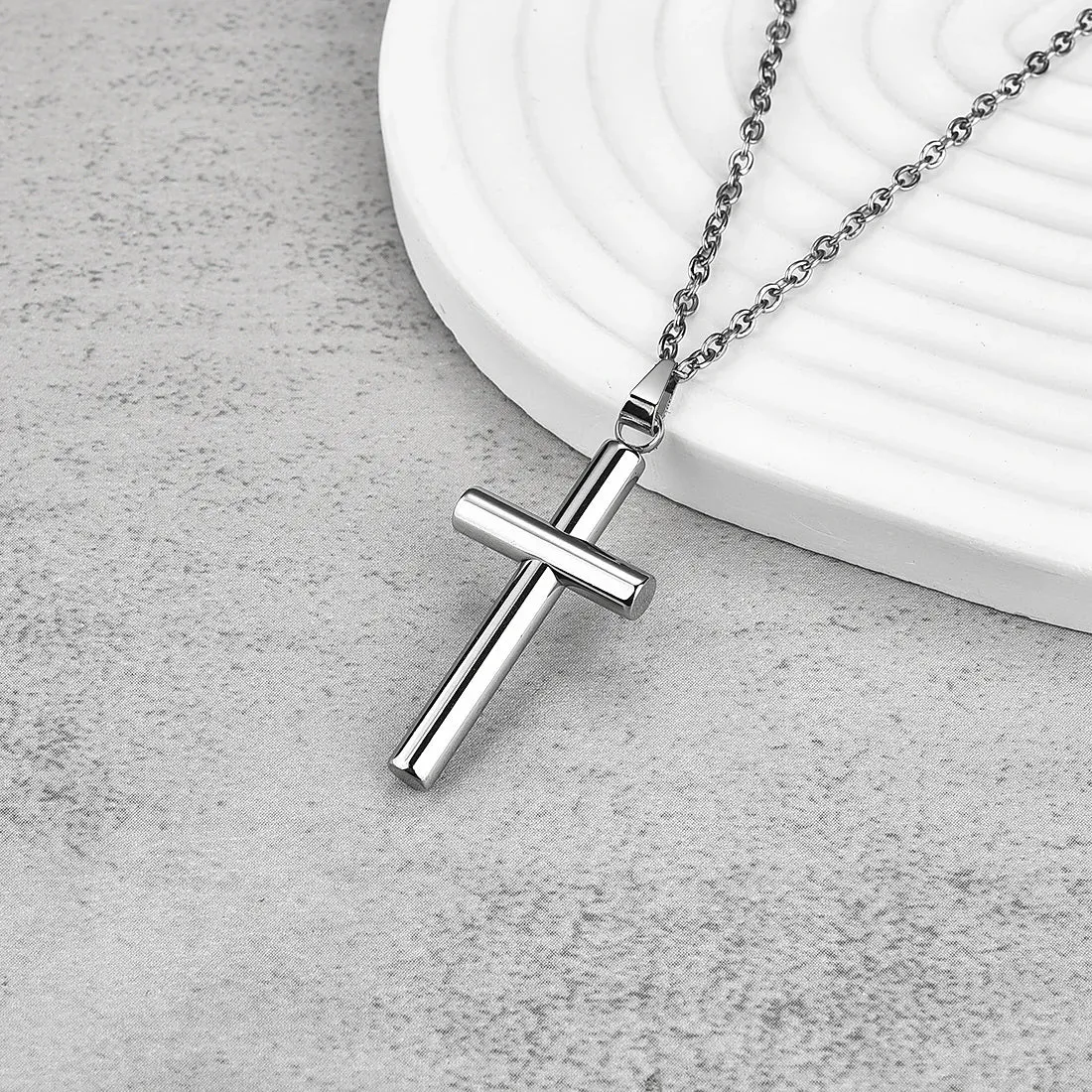 2023 Cross Pendant Necklace Women Men Stainless Steel Link Chain Charm Necklace Cool Boys Girls Punk Hip Hop Jewelry Gift