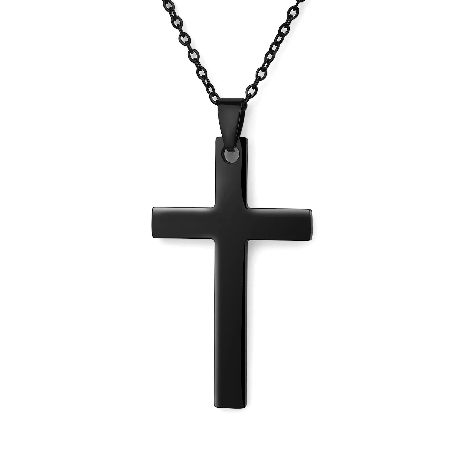 2023 Cross Pendant Necklace Women Men Stainless Steel Link Chain Charm Necklace Cool Boys Girls Punk Hip Hop Jewelry Gift