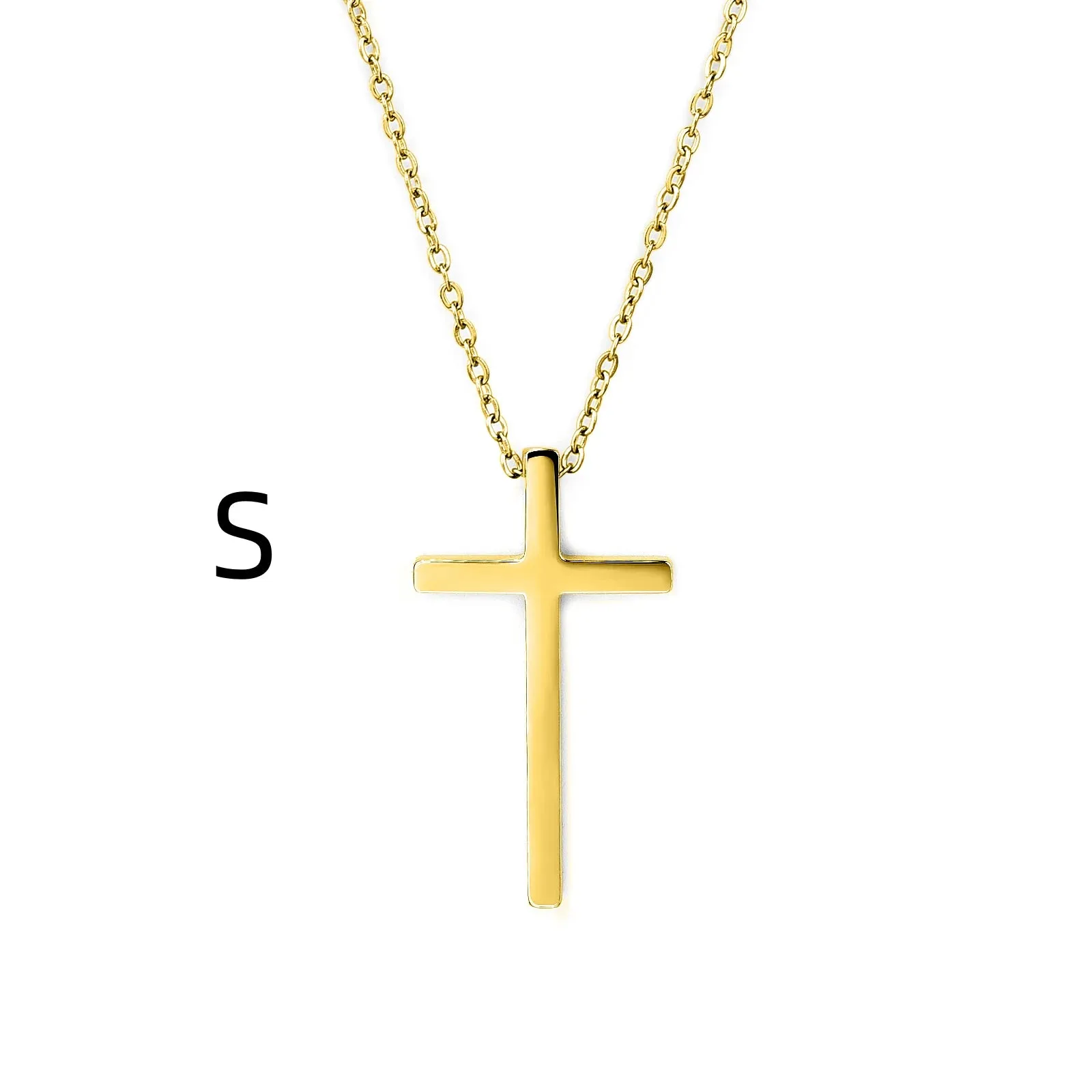 2023 Cross Pendant Necklace Women Men Stainless Steel Link Chain Charm Necklace Cool Boys Girls Punk Hip Hop Jewelry Gift