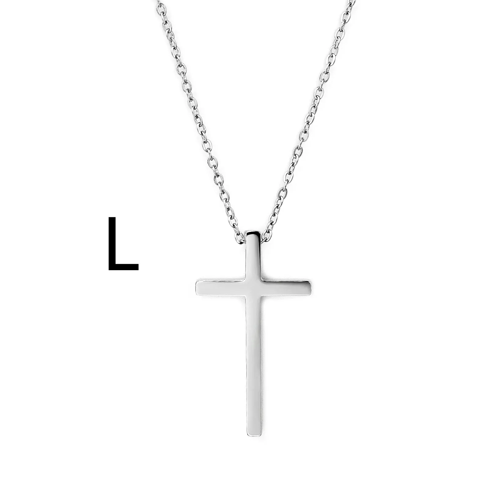 2023 Cross Pendant Necklace Women Men Stainless Steel Link Chain Charm Necklace Cool Boys Girls Punk Hip Hop Jewelry Gift