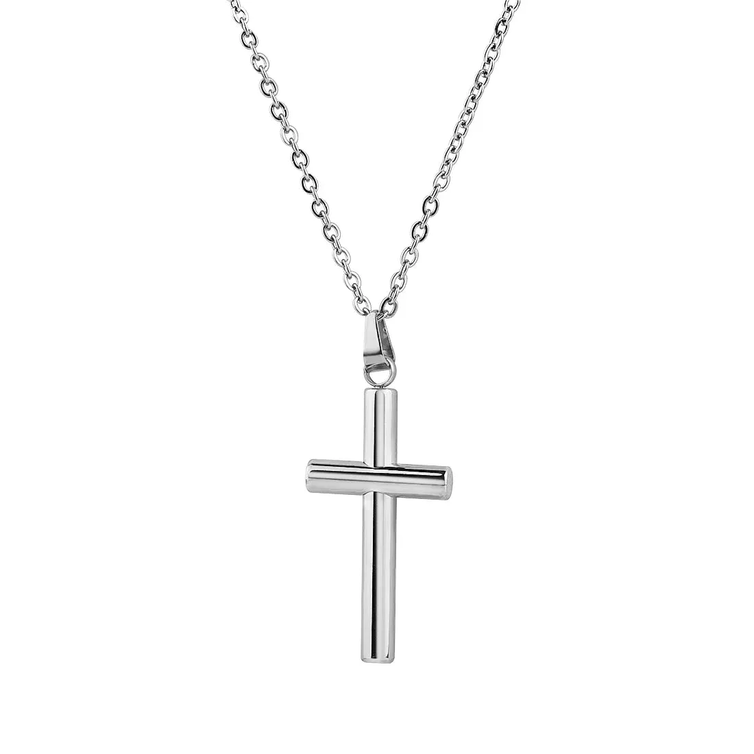 2023 Cross Pendant Necklace Women Men Stainless Steel Link Chain Charm Necklace Cool Boys Girls Punk Hip Hop Jewelry Gift