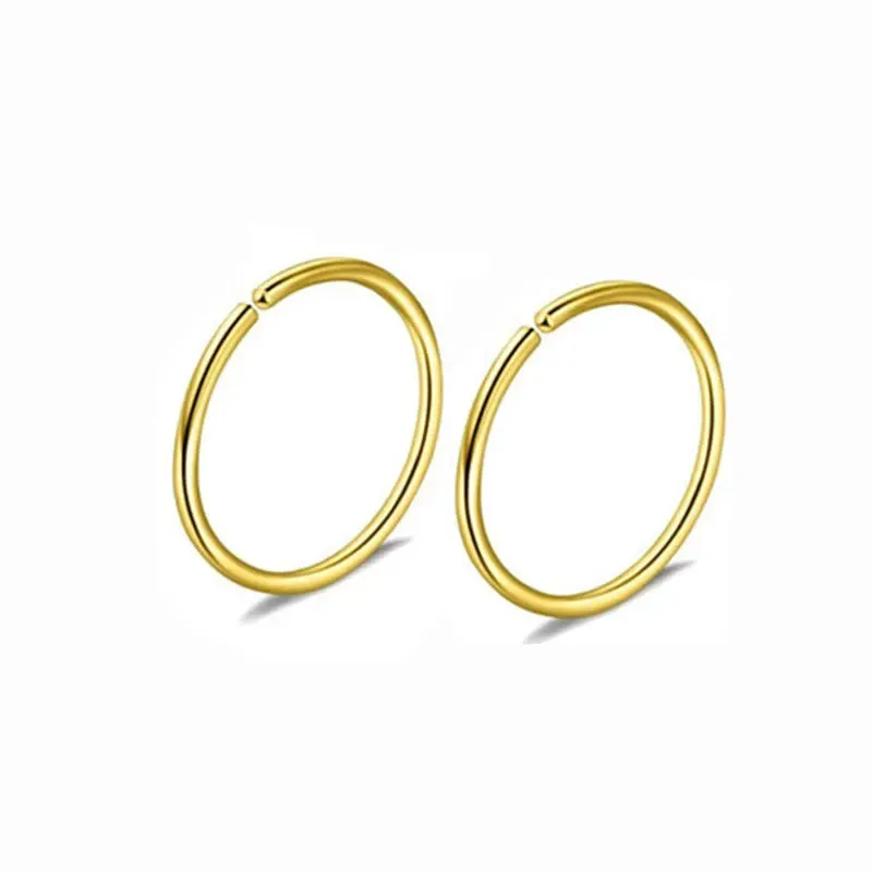 2Pc Stainless Steel Fake Nose Ring C Shape Septum Nose Piercing Lip Rings Ear Cartilage Piercing Women Body Jewelry Wholesale