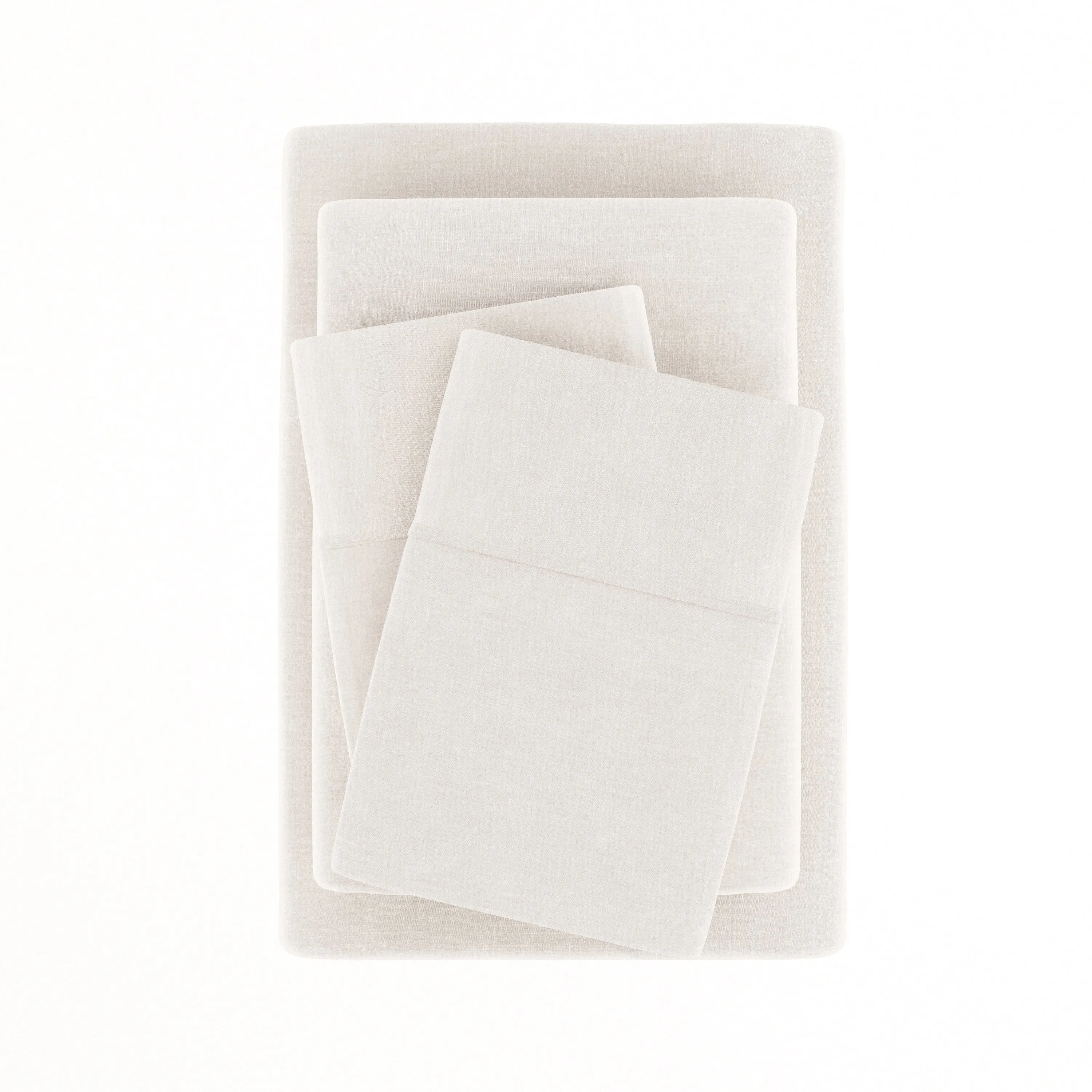 4-Piece Linen Bamboo Blend Sheet Set