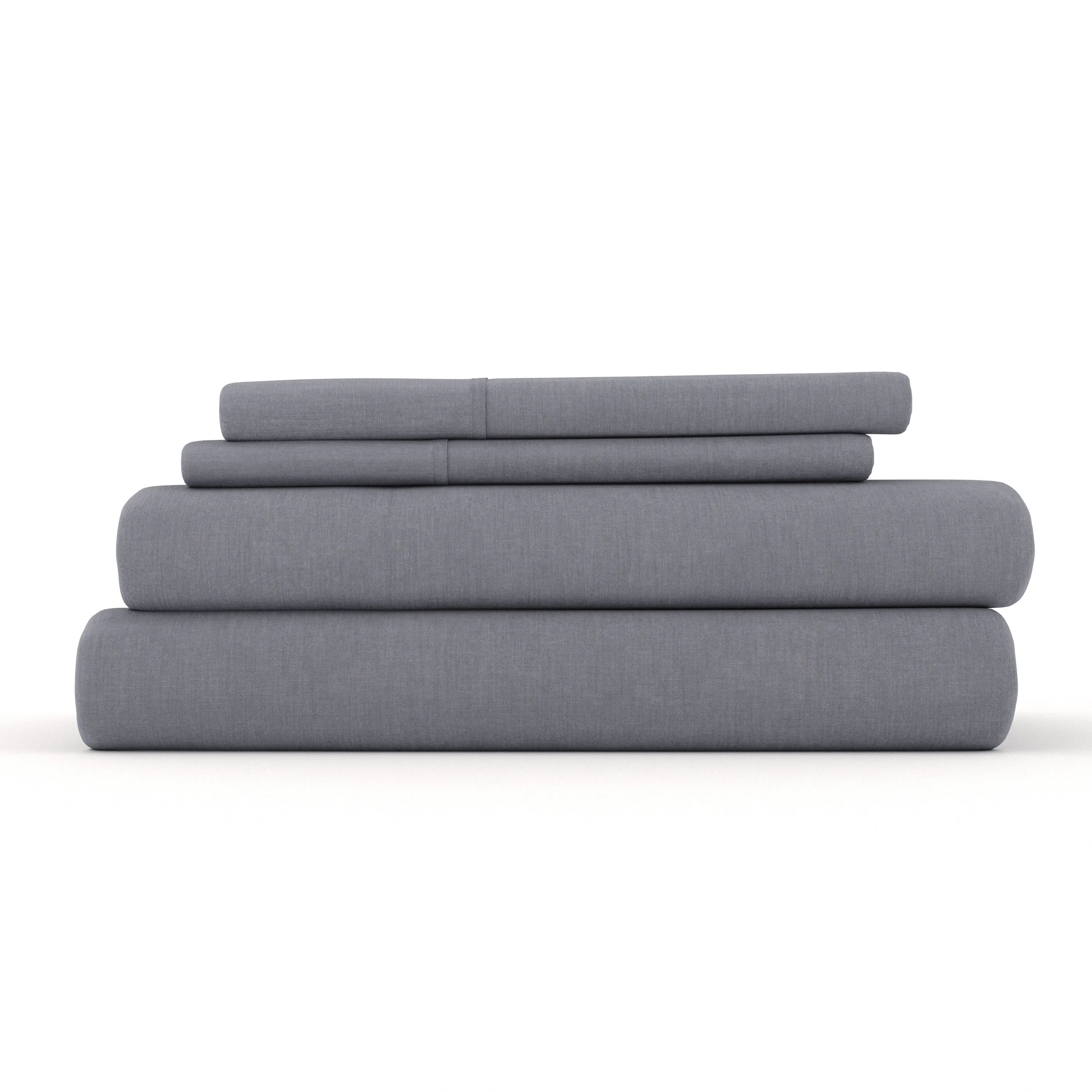 4-Piece Linen Bamboo Blend Sheet Set