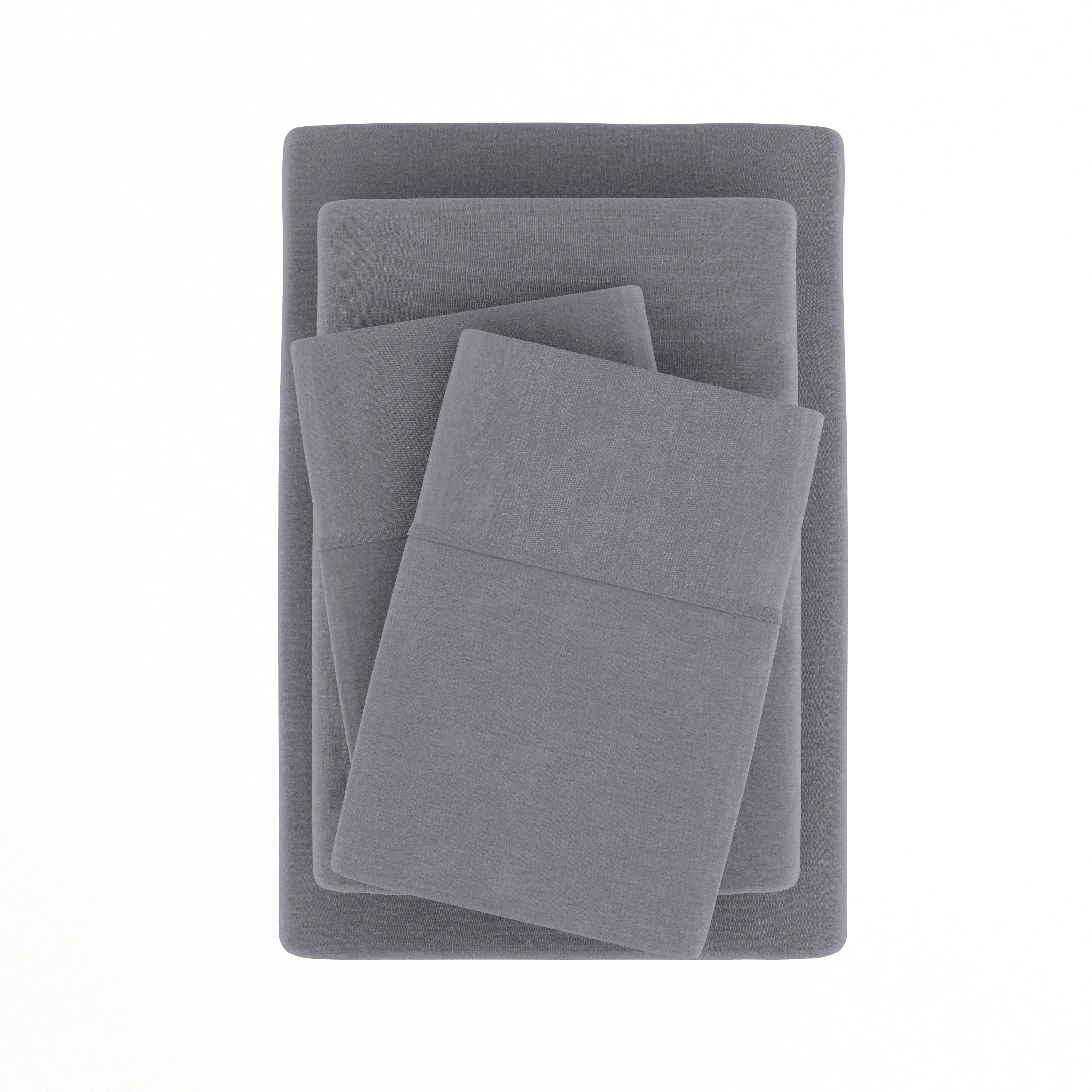 4-Piece Linen Bamboo Blend Sheet Set