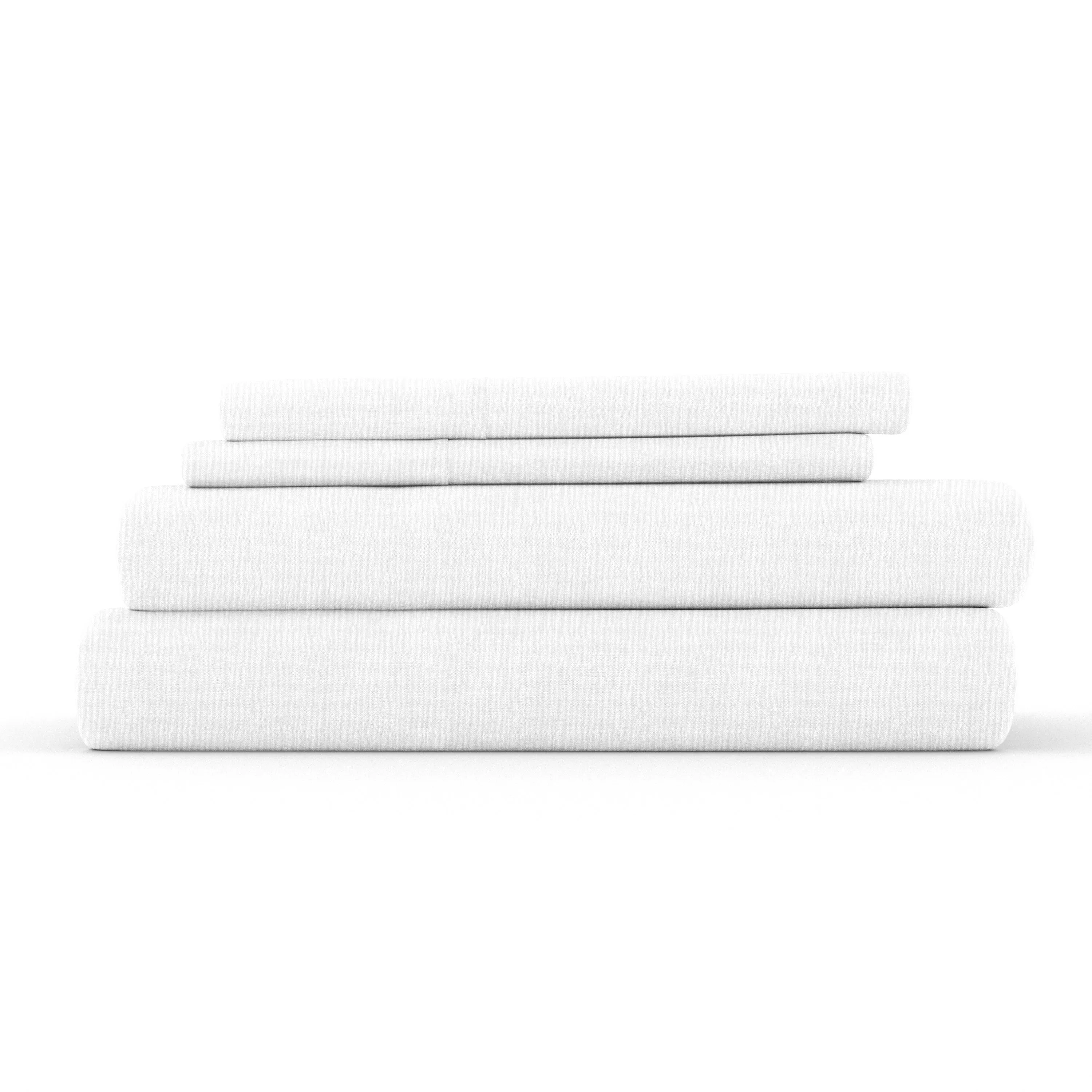 4-Piece Linen Bamboo Blend Sheet Set