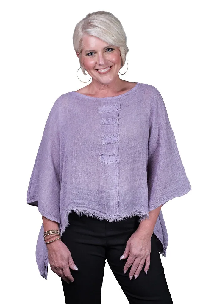 Aiyana Crinkle Linen Patch Top (BQ135)