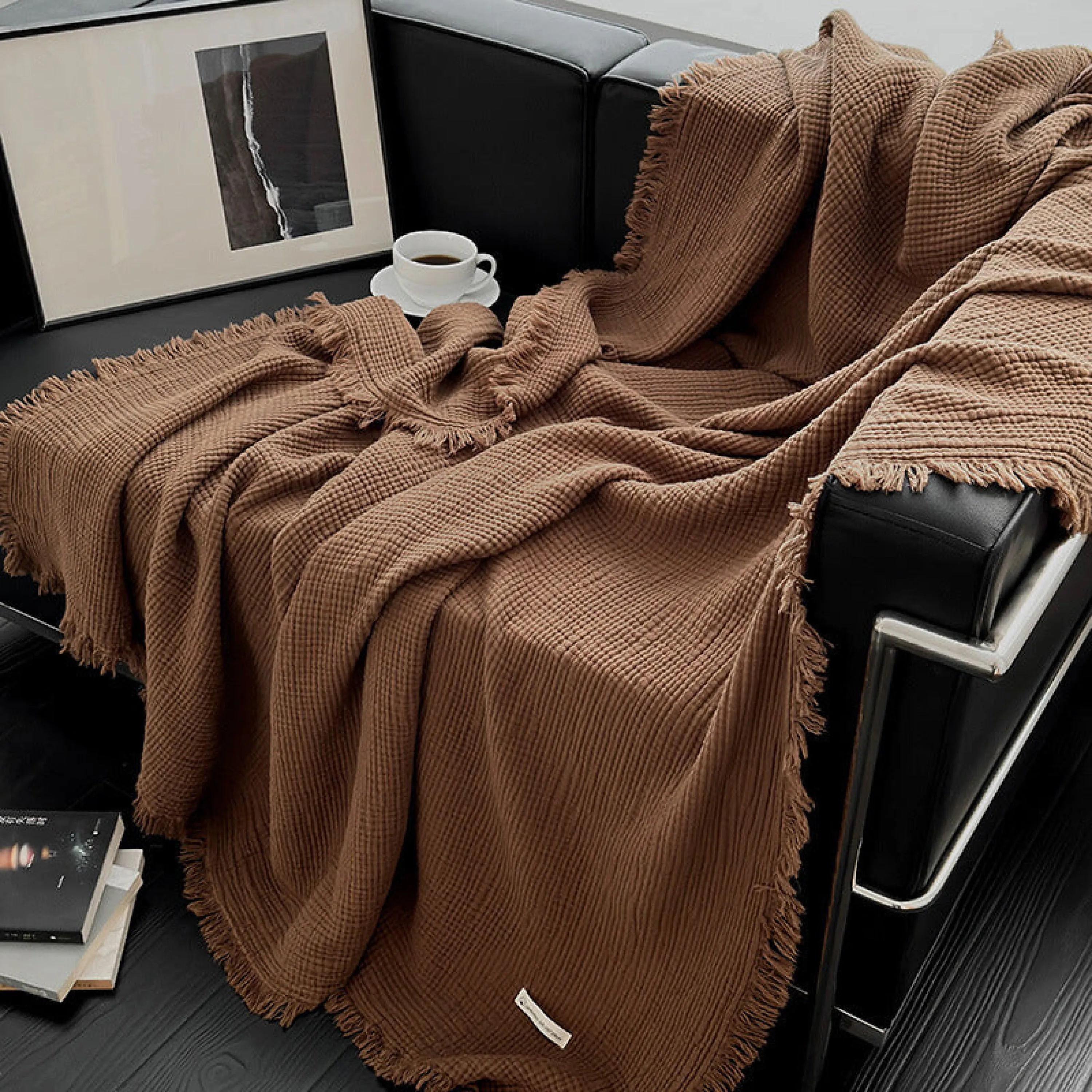 Assorted Latte Breathable Blanket / Ash Brown