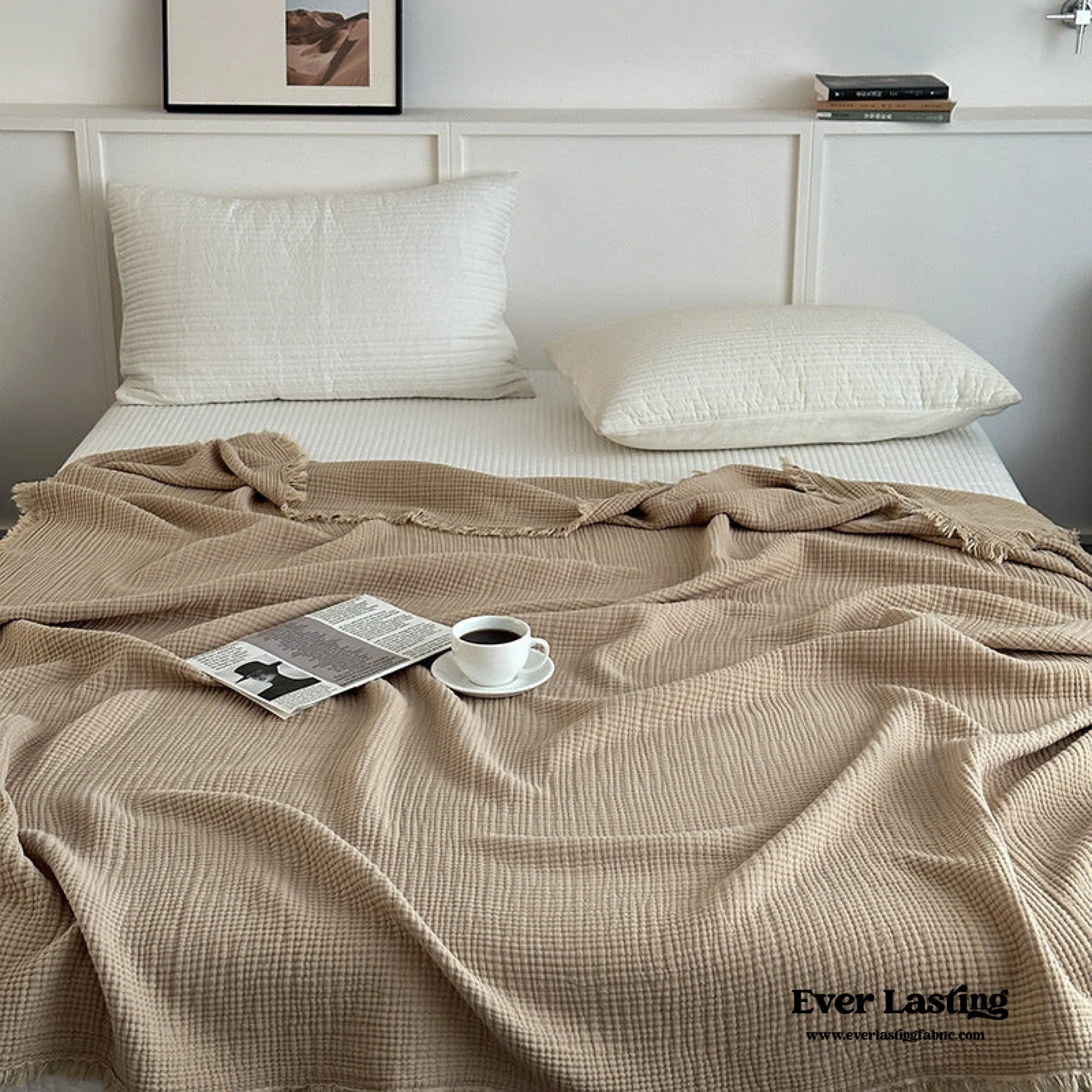 Assorted Latte Breathable Blanket / Ash Brown