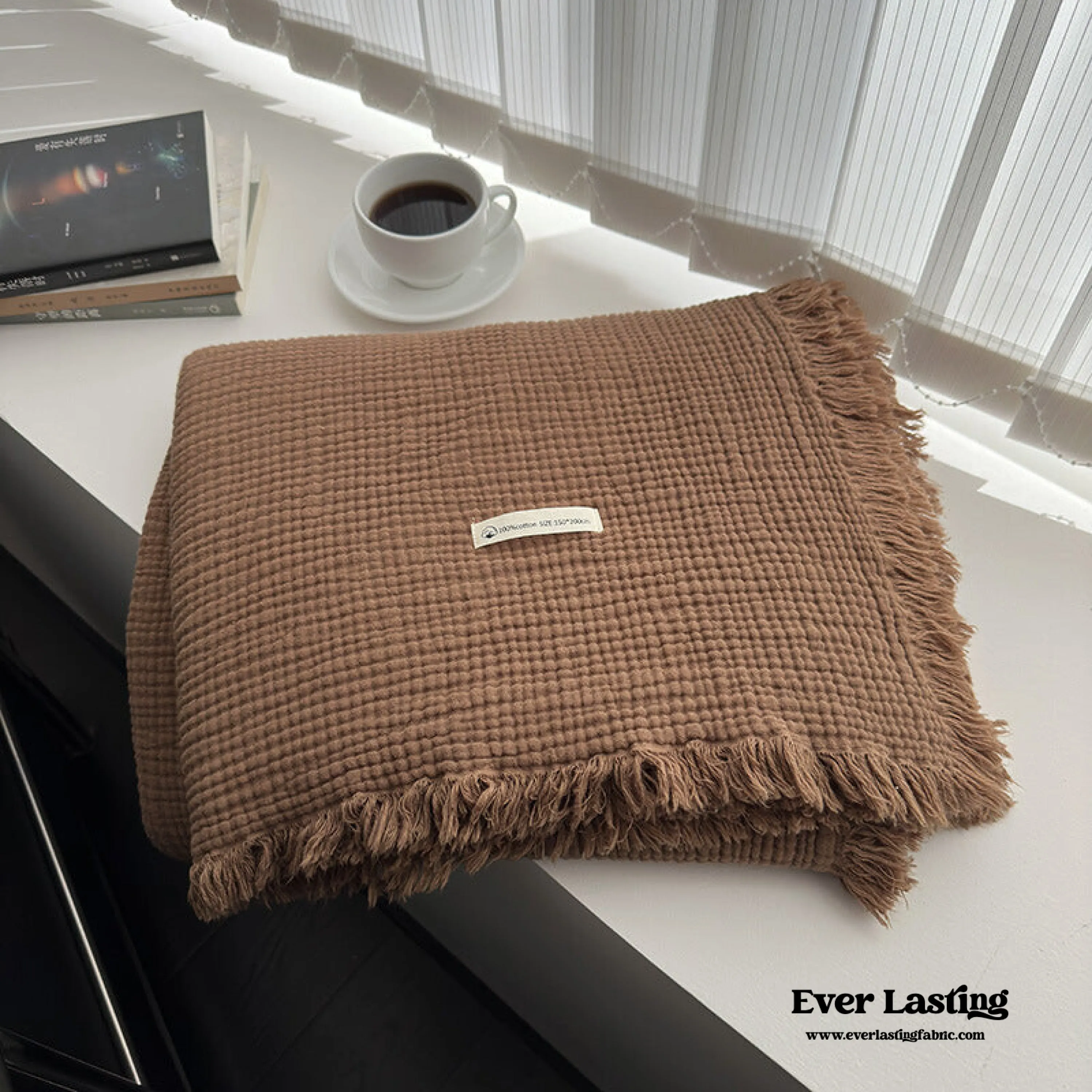 Assorted Latte Breathable Blanket / Ash Brown