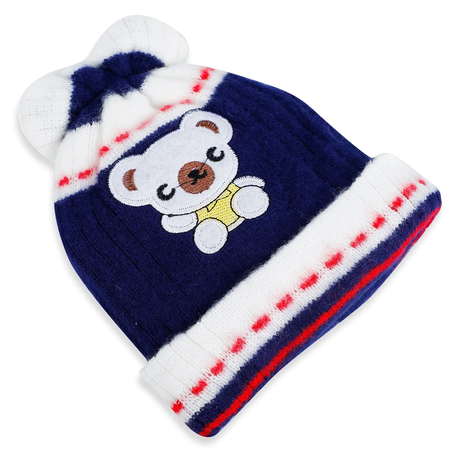 Baby Moo Koala Breathable Beanie Warm Knitted Woollen Cap - Navy