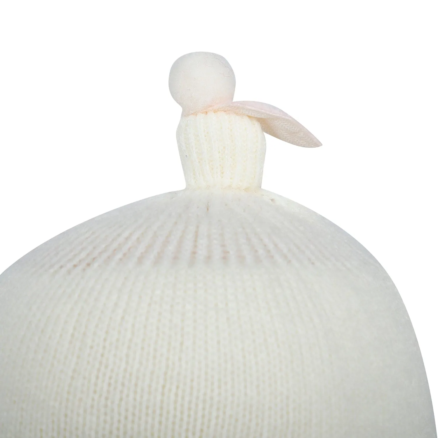 Baby Moo Star Breathable Beanie Warm Knitted Woollen Cap - Cream