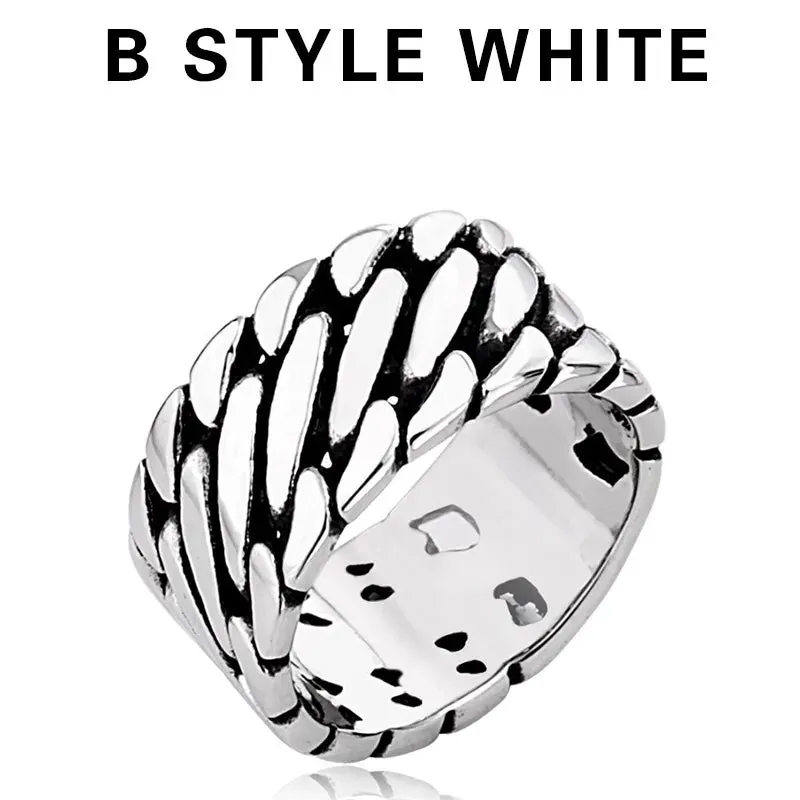 Beier 316L Stainless Steel Gothic Personality Chain Ring Man Goth  Fashion 2017 Men's Accessories  LR175