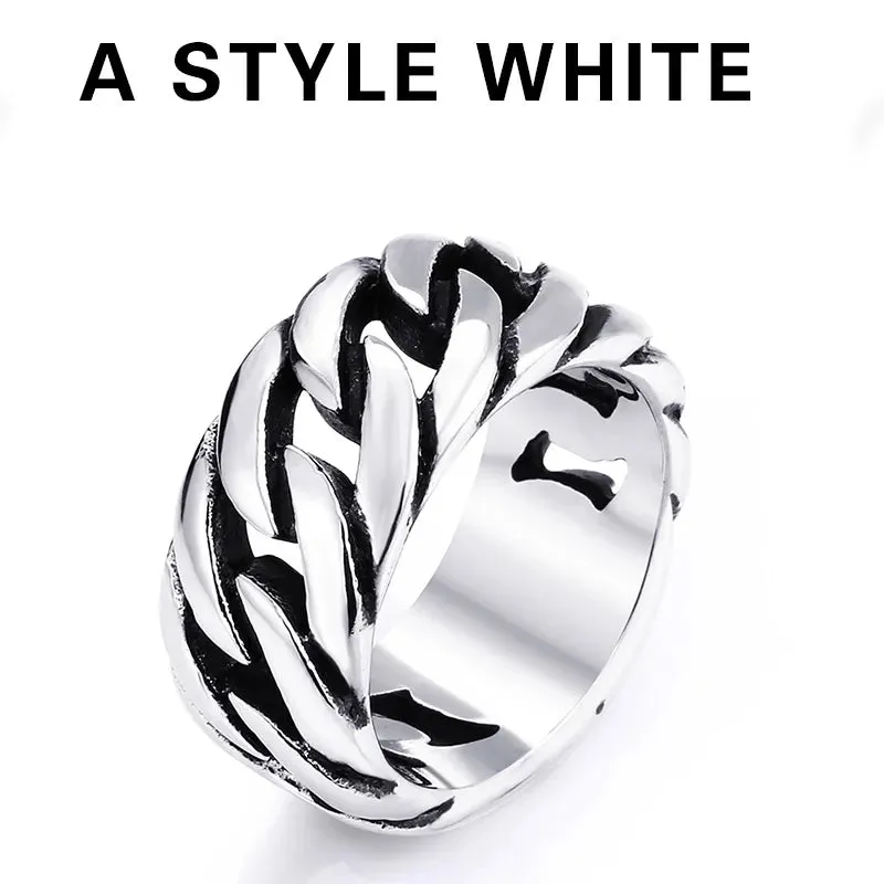 Beier 316L Stainless Steel Gothic Personality Chain Ring Man Goth  Fashion 2017 Men's Accessories  LR175