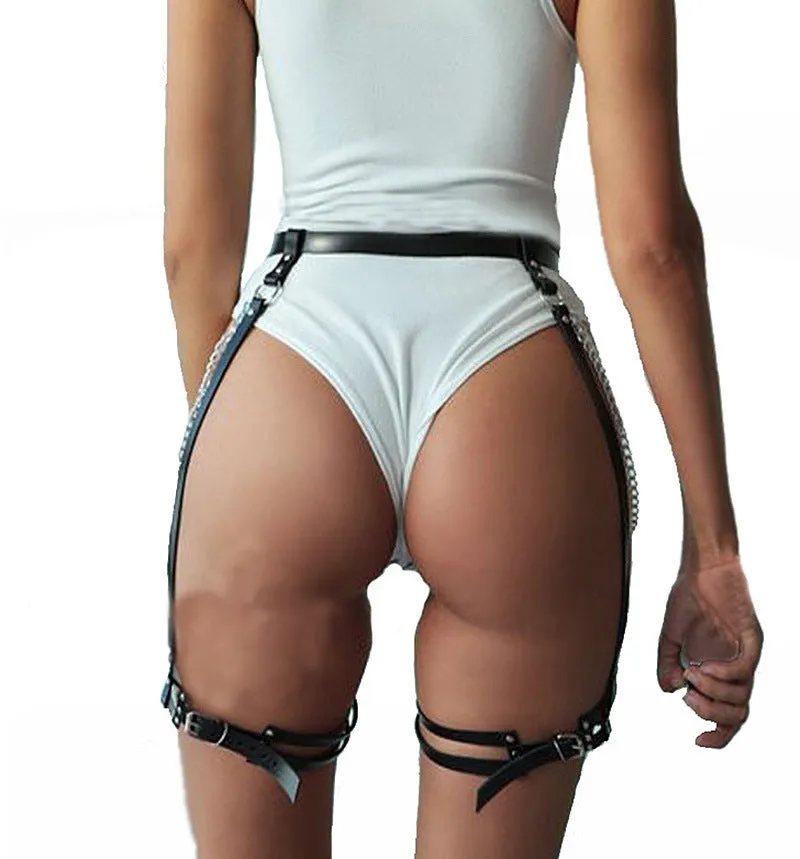 Belt And Leg Loops In One New Chain Garter Belt Leather Appeal