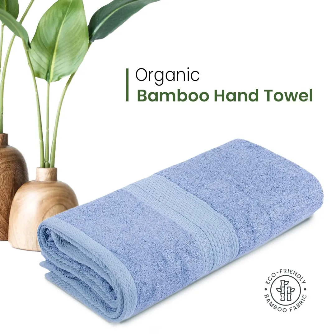 BePlush 450 GSM Bamboo Towel | Ultra Soft, Absorbent, & Quick Dry Towels for Gym, Travel (Hand Towel, Sky Blue, Pack of 2)