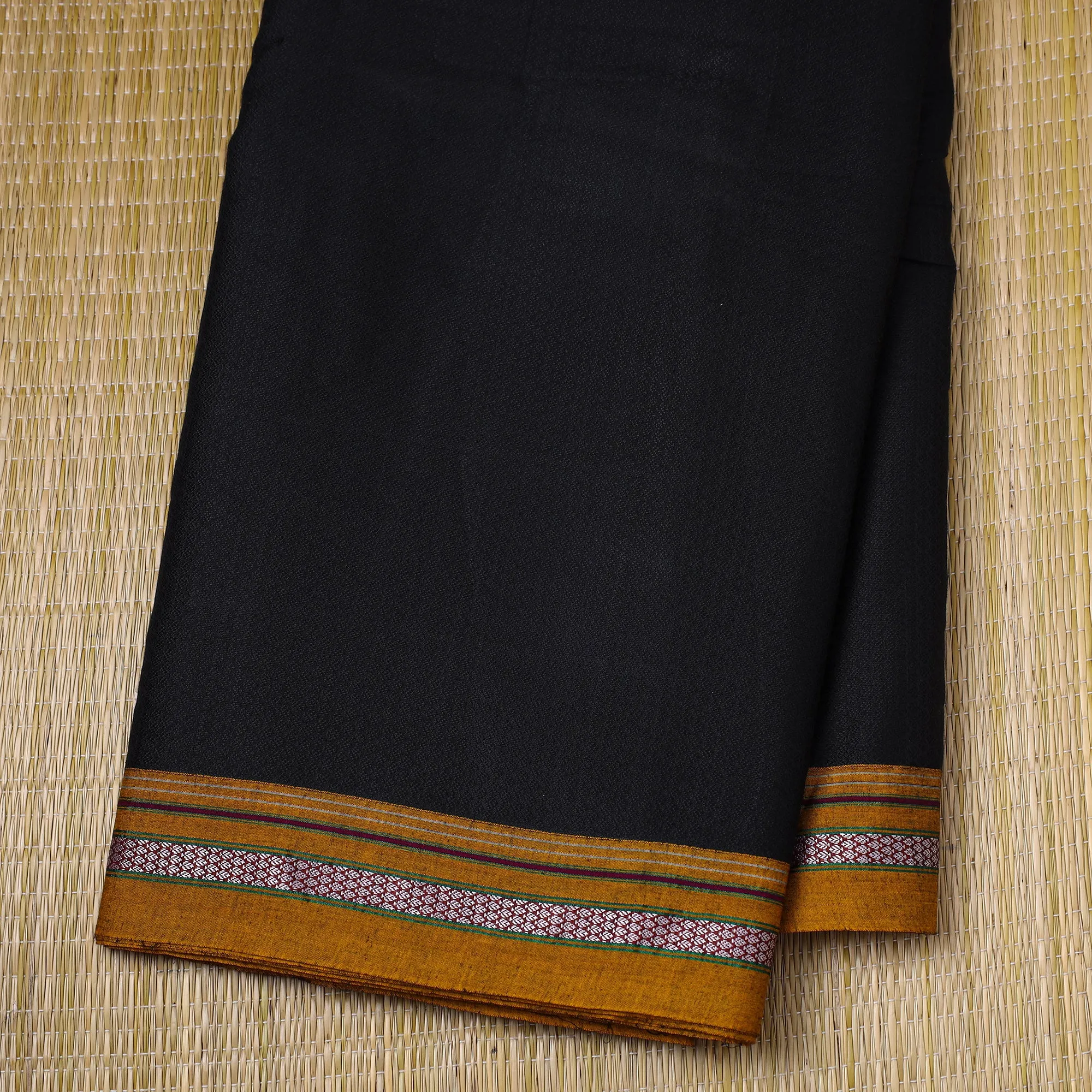 Black - Traditional Khun Weave Cotton Fabric 37