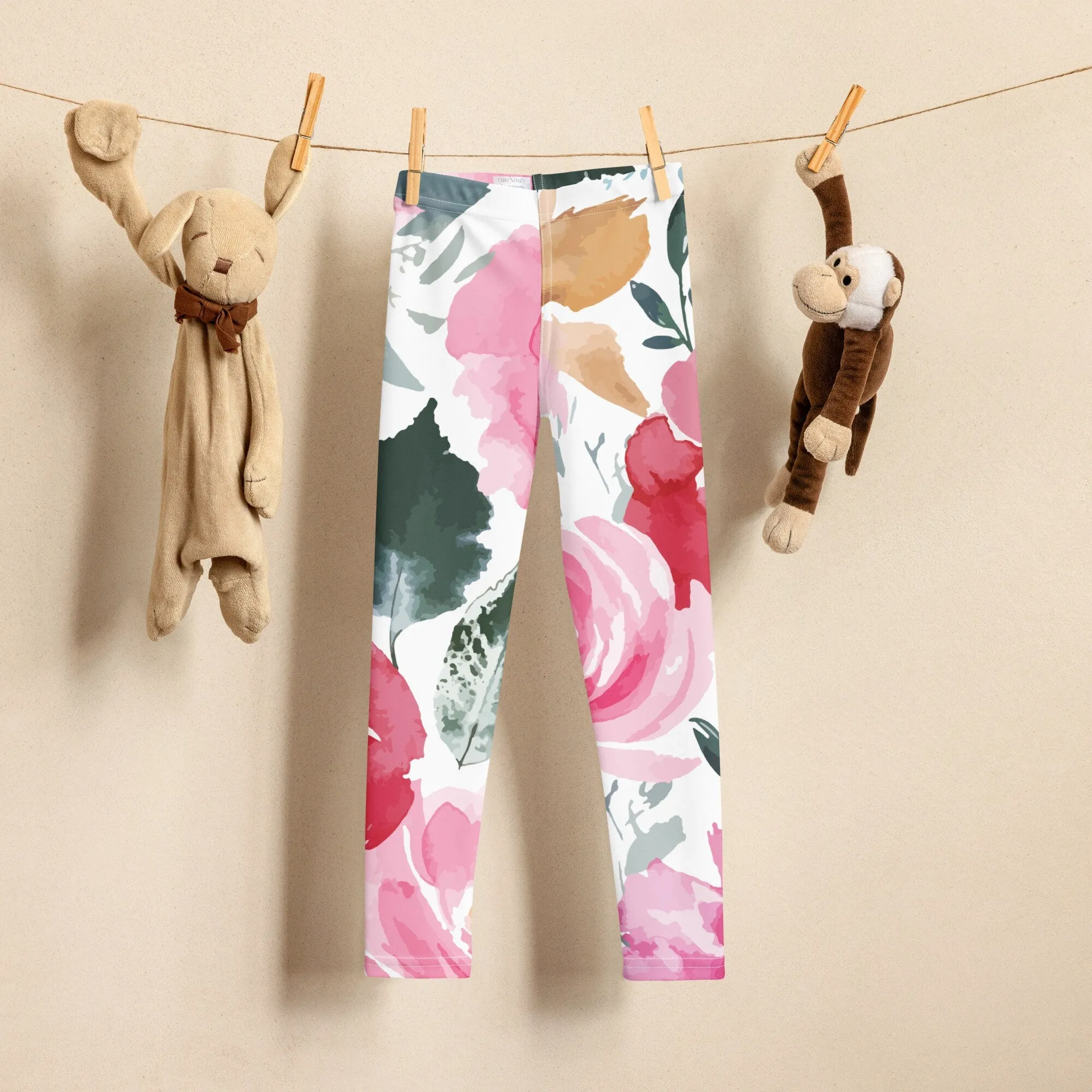 Bold Floral Pattern Kid's Leggings