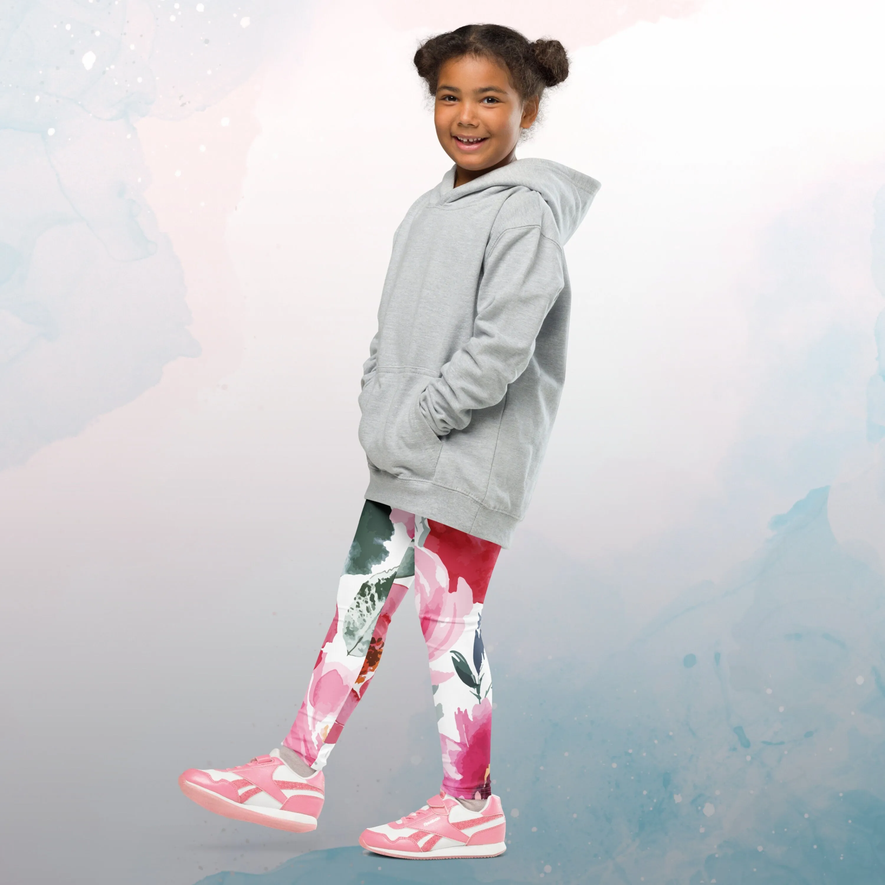 Bold Floral Pattern Kid's Leggings