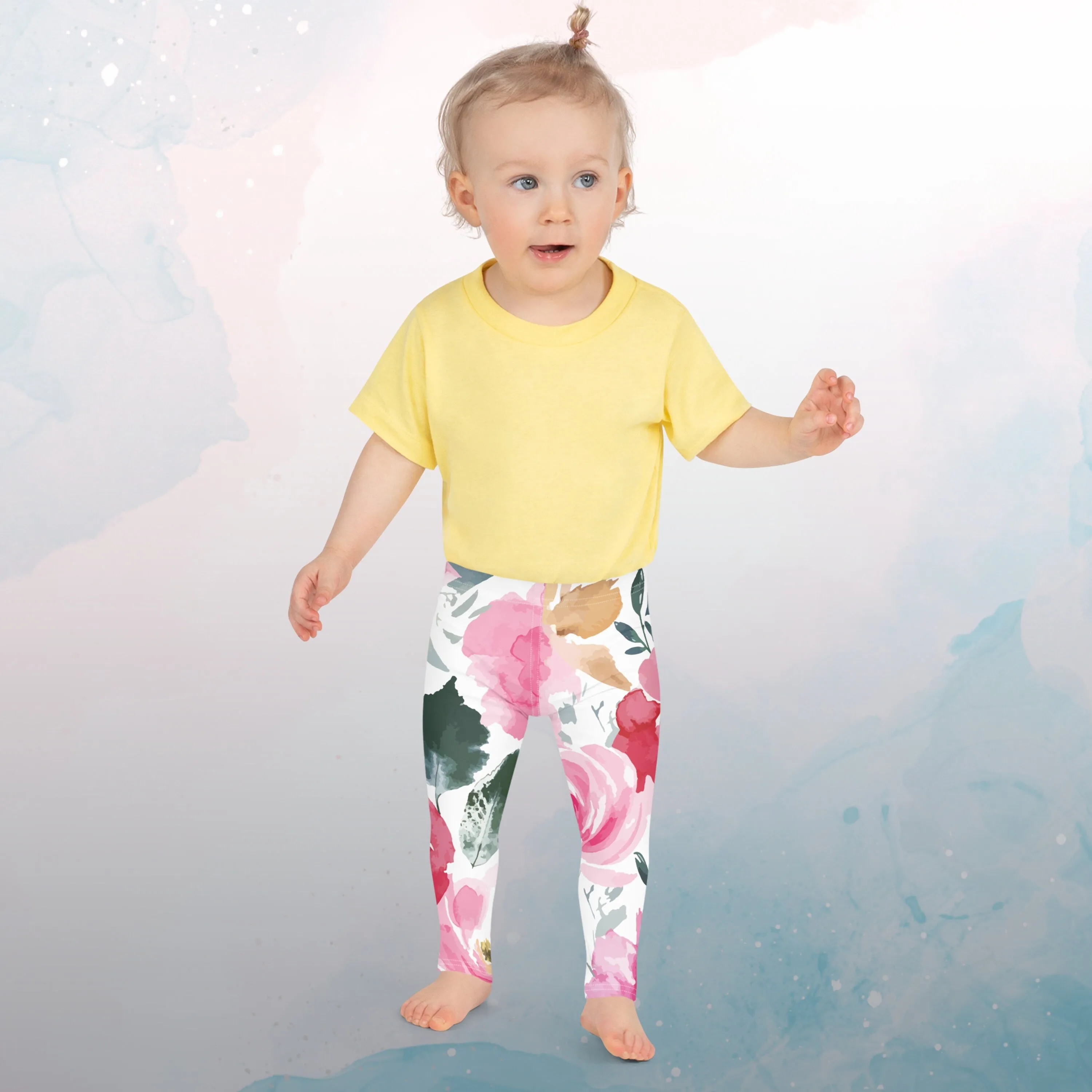 Bold Floral Pattern Kid's Leggings