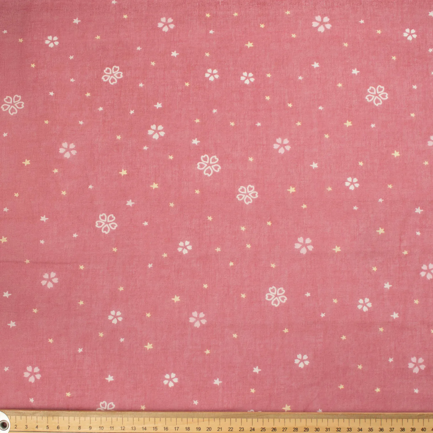 Border Printed Cotton Voile Design-25 Sakura on Pink/Turquoise