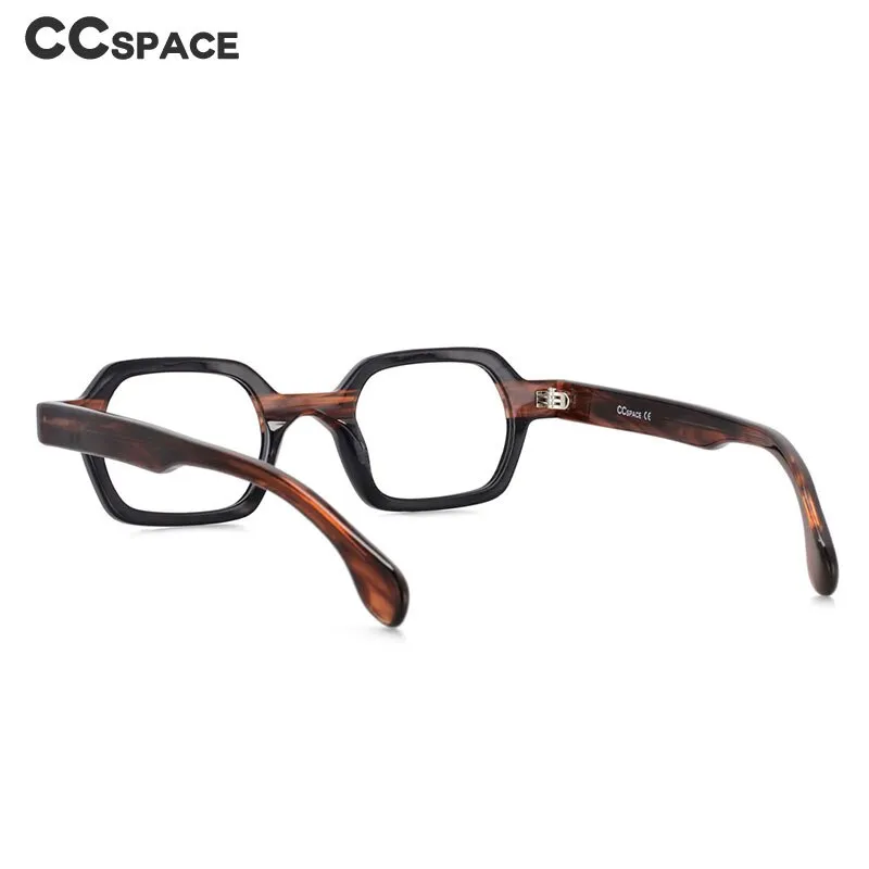 CCspace Unisex Full Rim Square Acetate Small Punk Frame Eyeglasses 49804