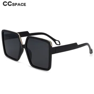 CCspace Women's Full Rim Oversized Square Resin Frame Sunglasses 54457