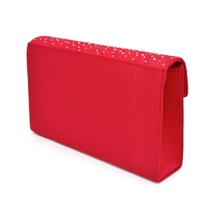 Clutch Ruched Rhinestone Bag for Women