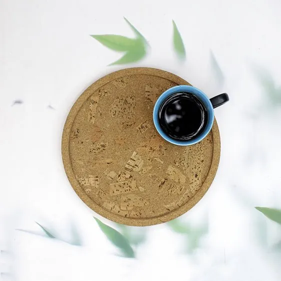 Cork Round Serving Tray