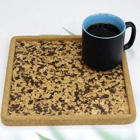 Cork Serving Pattern Tray (Square)