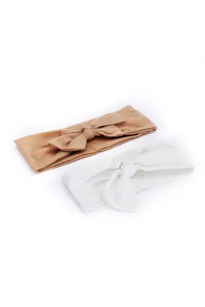 Cotton Adjustable Headband 2pc - Sand