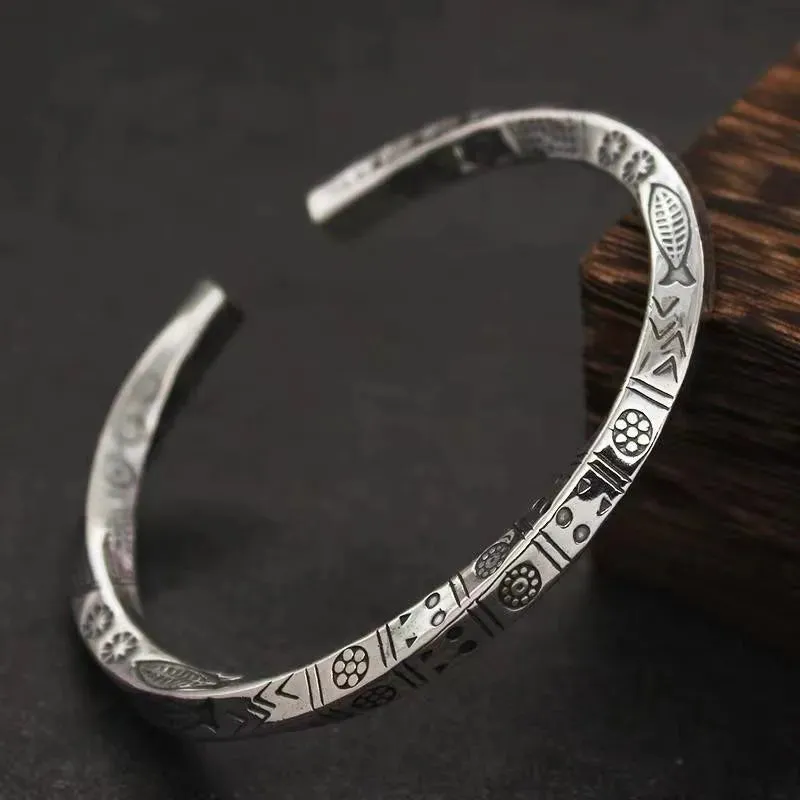 Creative Silver Plated Feather Wings Cuff Bracelet Men Women Cuff Adjustable Bracelet Punk Casual Sports Jewelry Gift