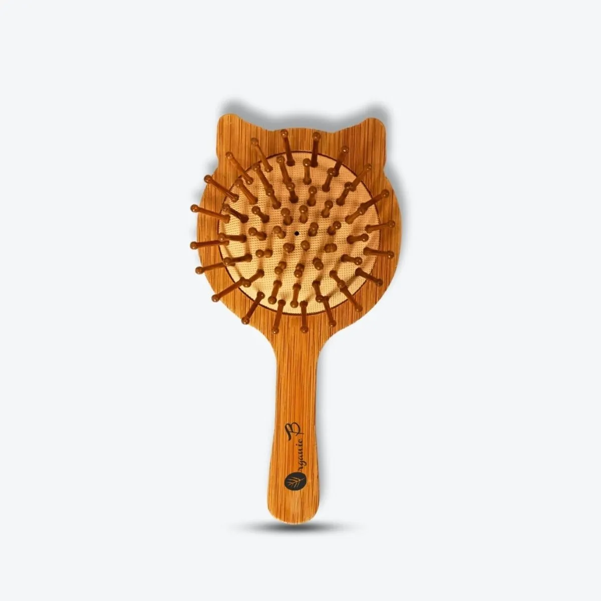 Cute Cat Bamboo Hairbrush for Kids