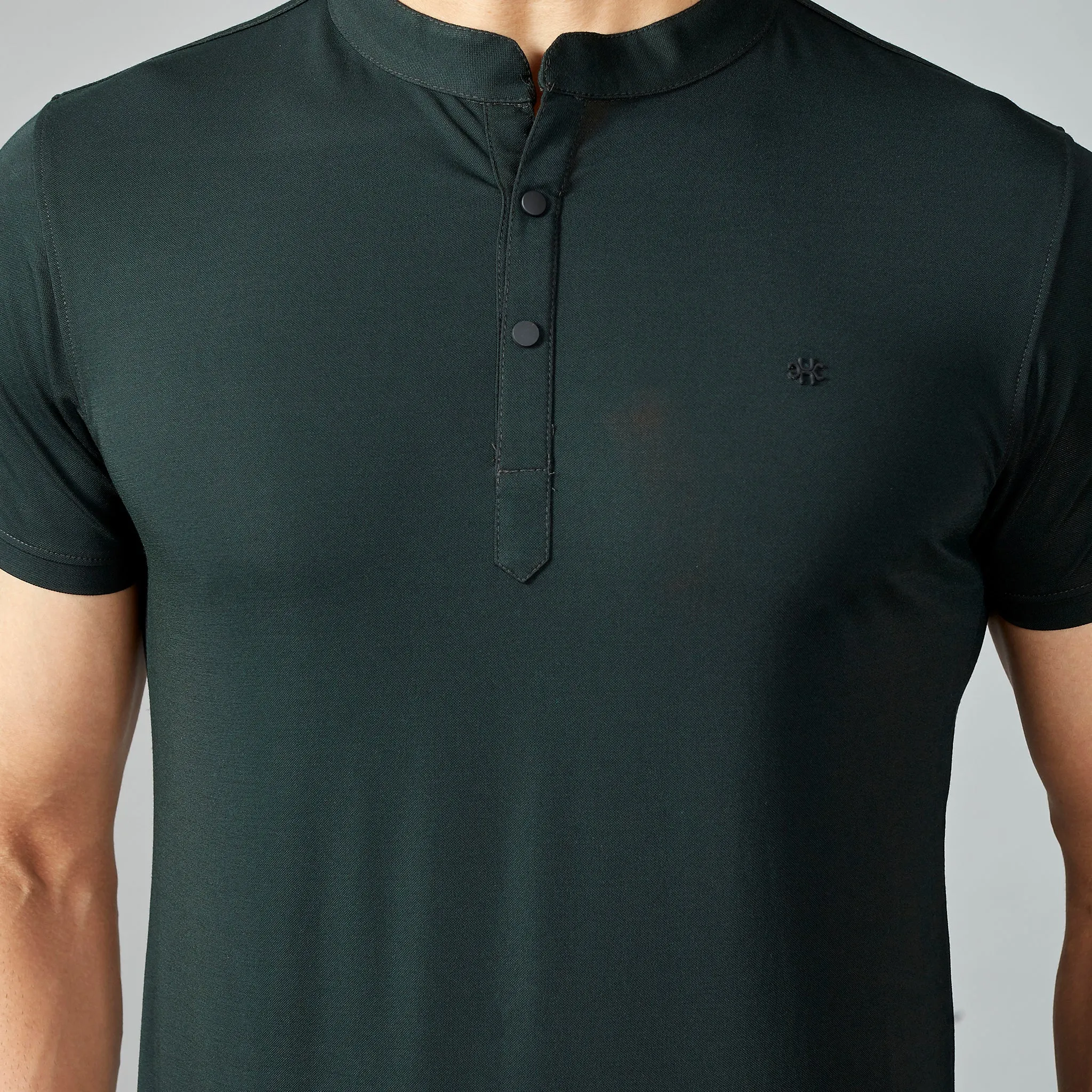 Dark Grey Henley T-shirt