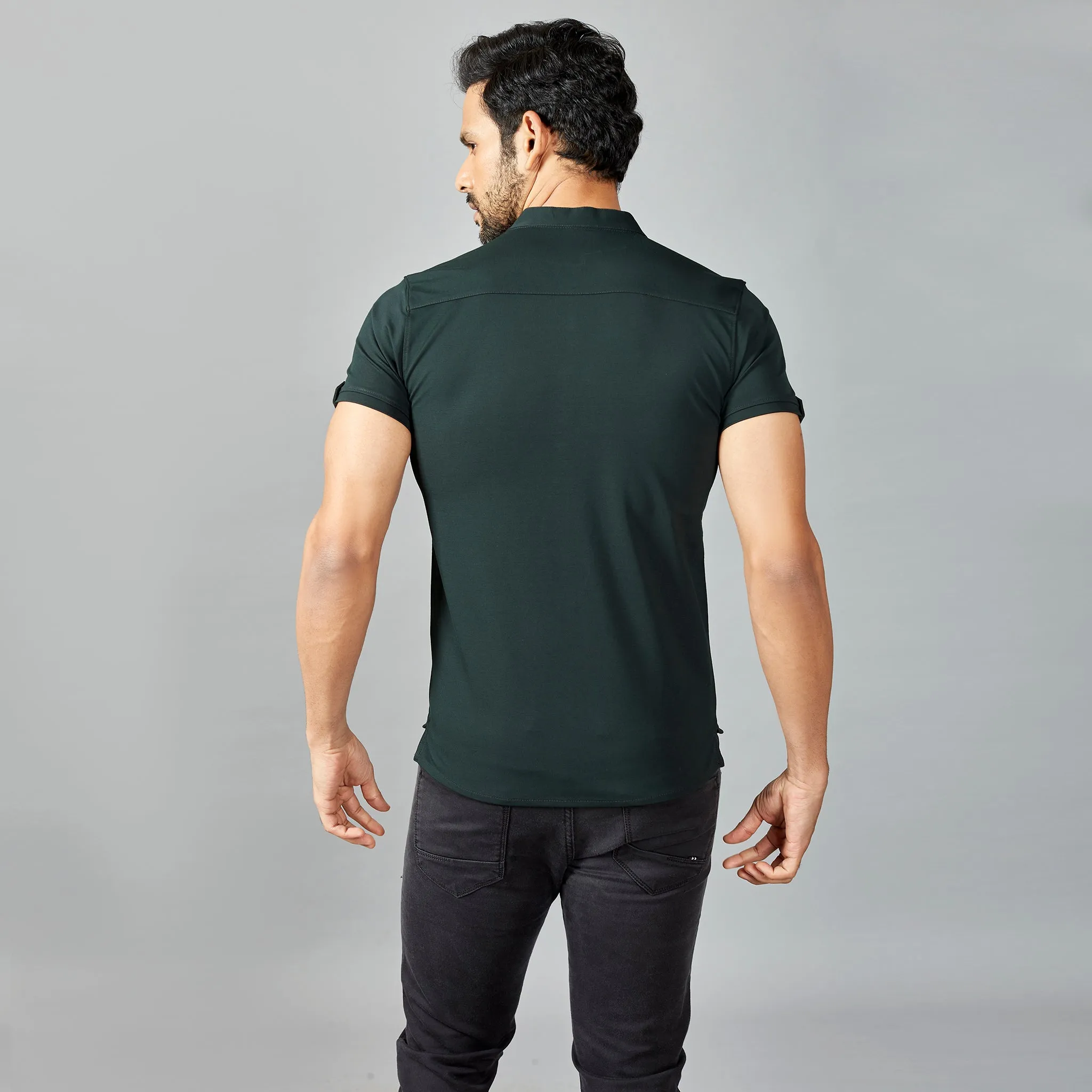 Dark Grey Henley T-shirt