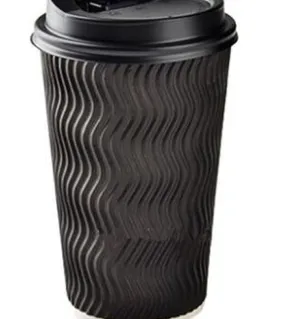 Disposable Coffee Paper Cup, Thickened Anti-Scalding Corrugated Paper Cup, Milk Tea Hot Drink Cup, Take-Away Cup