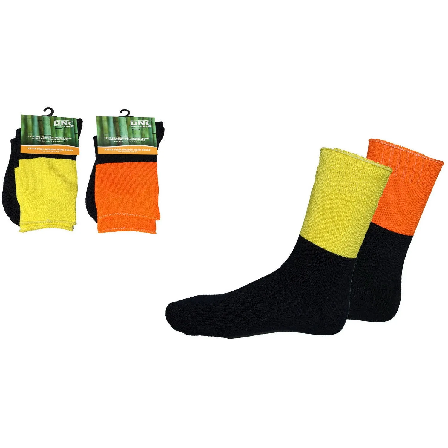 DNC Extra Thick Hi Vis 2 Tone Bamboo Socks (S109)