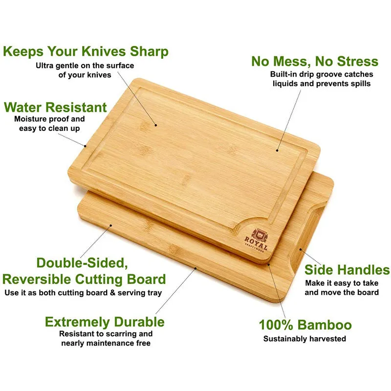 Factory Direct Supply Of Bamboo And Wood Cutting Board Three-Piece Set Of Spot Cutting Board Foreign Trade Cutting Board