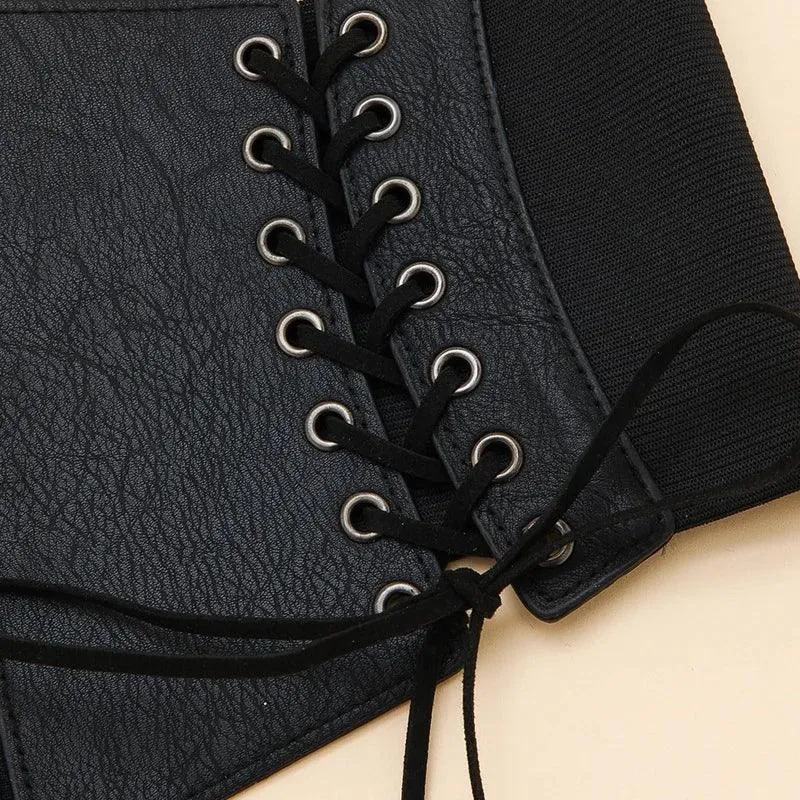 Fashion Punk PU Leather Corset Belt: Gothic Waist Girdle - Hip Hop Statement Piece