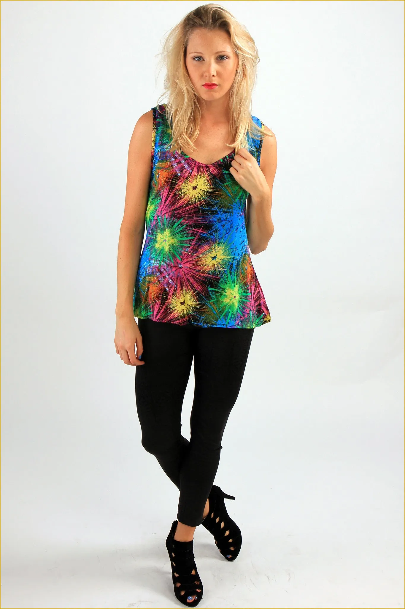 Fireworks Print Top