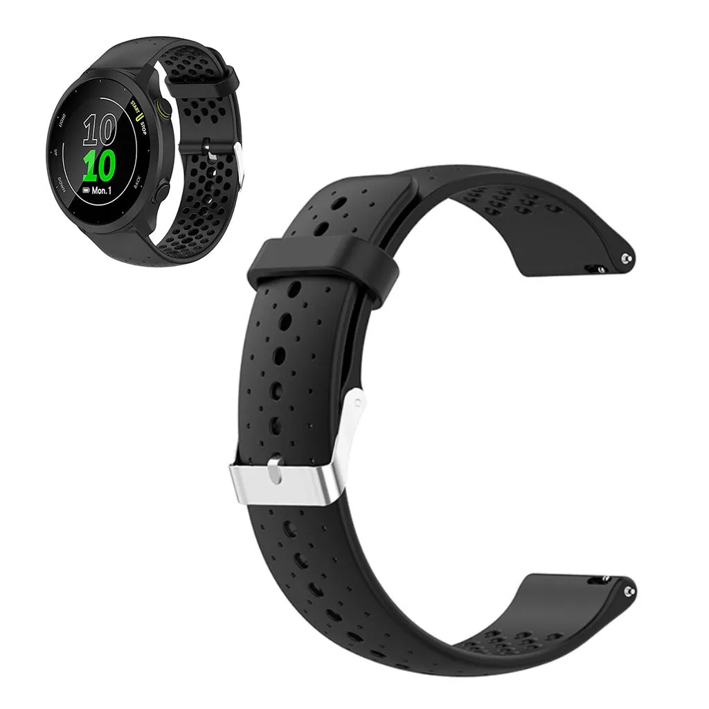 Garmin Forerunner 158 / 55 breathable silicone watch strap - Black