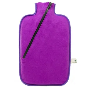 Hot Water Bottle Eco with Cover, Softshell - Berry