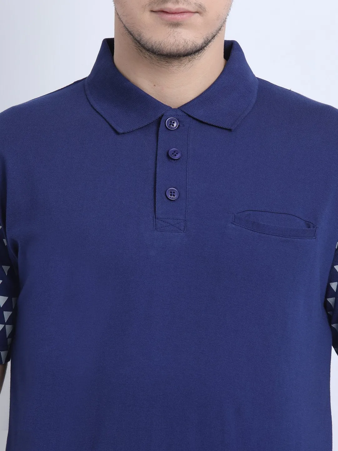 JDC Casual Solid T Shirts-Blue