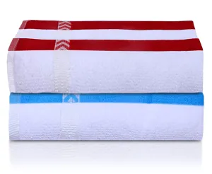 Kuber Industries Cotton Bath Towel Super Soft, Fluffy, and Absorbent, Perfect for Daily Use 100% Cotton Towels, 400 GSM- Pack of 2 (Blue & Pink), (Model: HS_37_KUBMART019835)