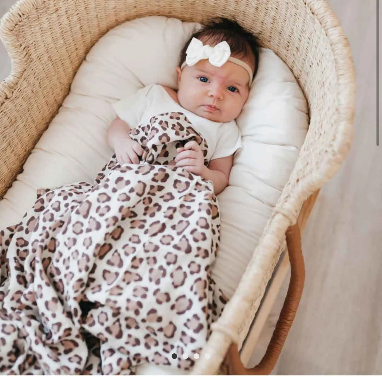 Leopard Bamboo Muslin Swaddle