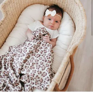 Leopard Bamboo Muslin Swaddle